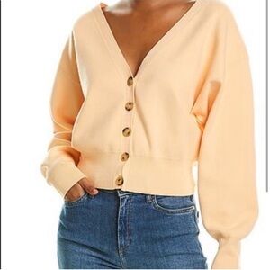 A.L.C Peter LI apricot cropped cardigan woman’s size large cardigan